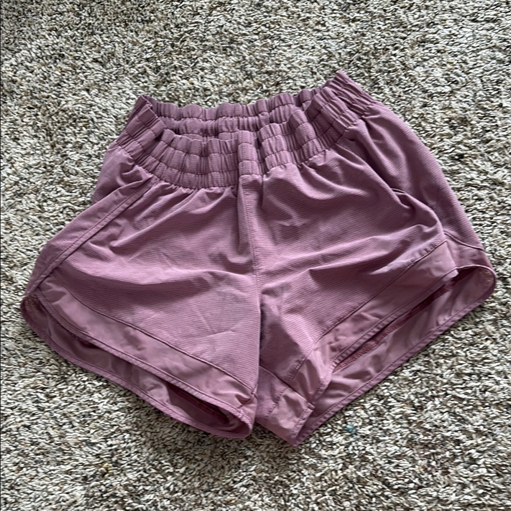 Athleta Pink Athletic Shorts Relaxed Fit Elastic Waistband